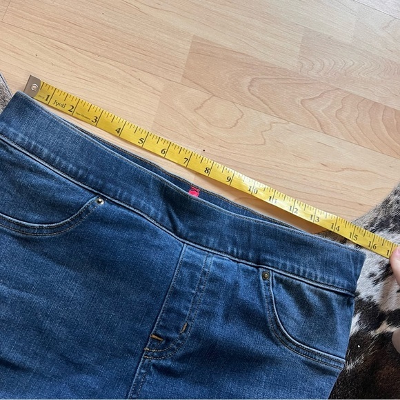 SPANX Distressed Denim Skinny Jean Leggings Size Large‎ - Picture 4 of 7
